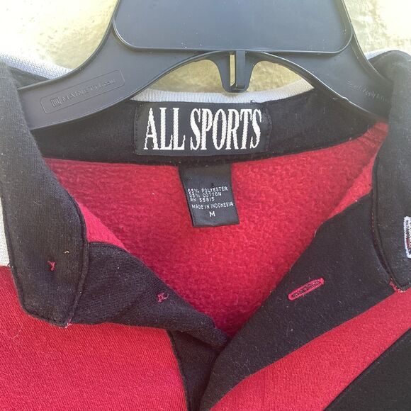 Vintage  All Sports Collared sweatshirt sz M - Picture 2 of 4